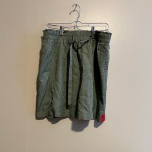 Dakota Blue Women’s Utility Skirt‎ Green Size M Medium Elastic Waist Tie Casual